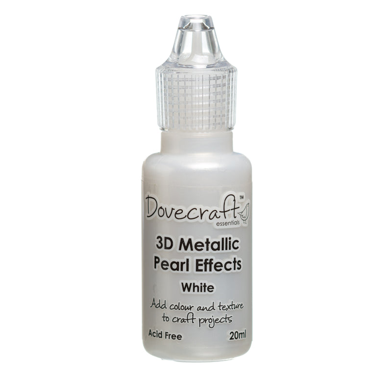 Dovecraft 3D Metallic Pearl Effect Glue Paint in White