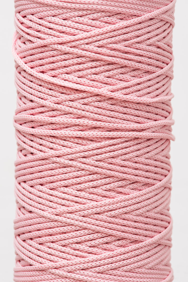 3mm drawstring cord in pink - Hot Pink Haberdashery