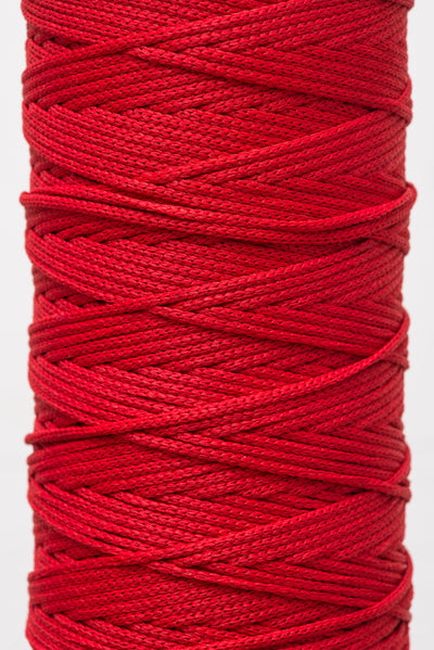 3mm drawstring cord in red - Hot Pink Haberdashery