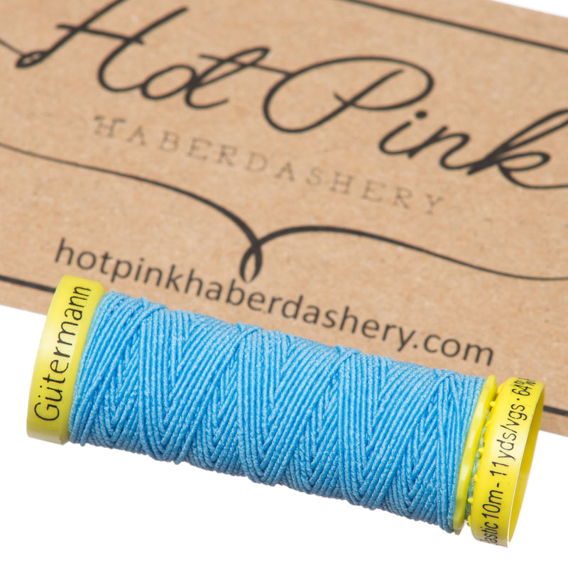 Gutermann Shirring Elastic Thread 10m Reel light blue 6037