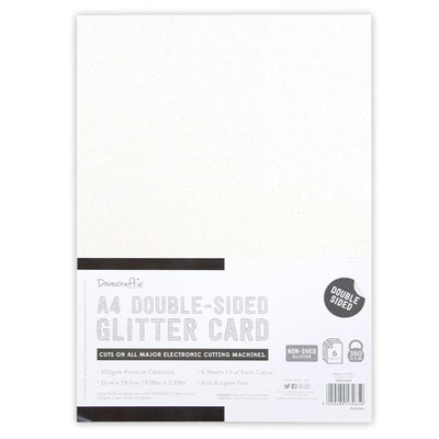 A4 Double-Sided Glitter Card Monos by Dovecraft - 6 Sheets