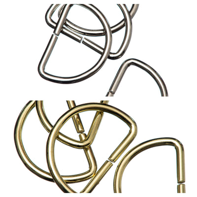 Metal brass and nickel D Rings for Bag Making and Webbing
