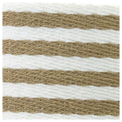38mm Striped Webbing in natural and white