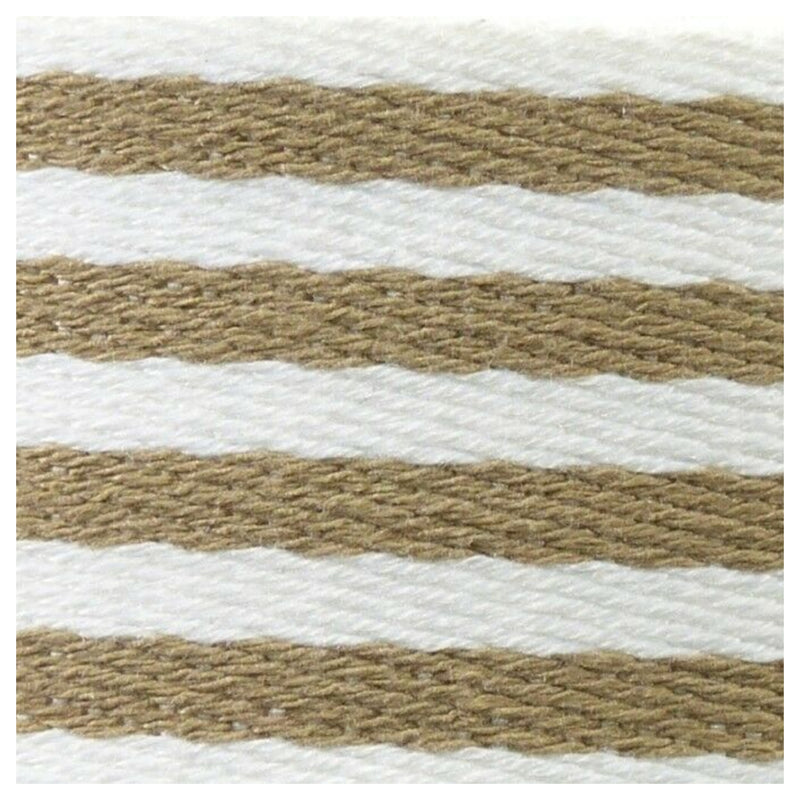 38mm Striped Webbing in natural and white