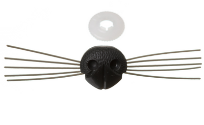 Soft Toy / Animal Toy Black Nose with Whiskers - European Safety Standards