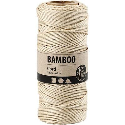 1mm 100% natural Bamboo Cord in off white