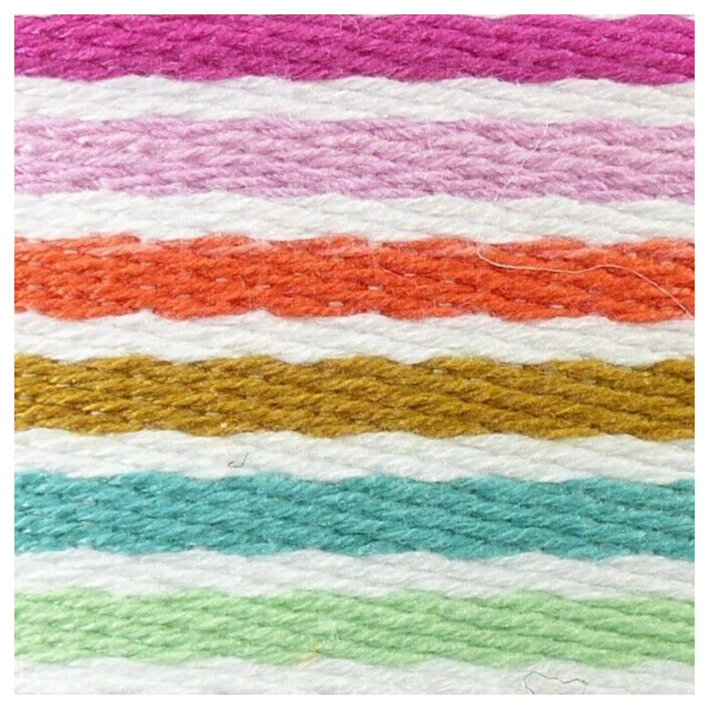38mm Striped Webbing in pastel colours and white