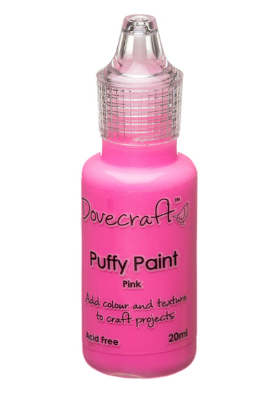 Pink Dovecraft puffy paint - 3D paint for use on card, paper and fabric 
