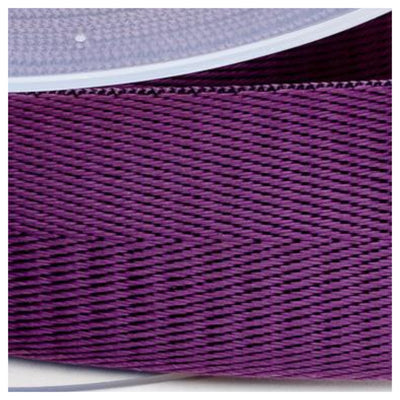 40mm Shiny Herringbone Tape in plum purple