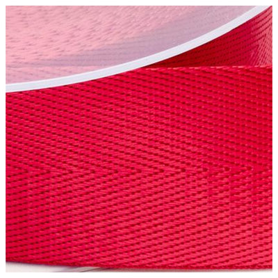 40mm Shiny Herringbone Tape in red