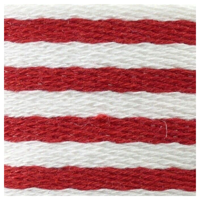 38mm Striped Webbing in red and white