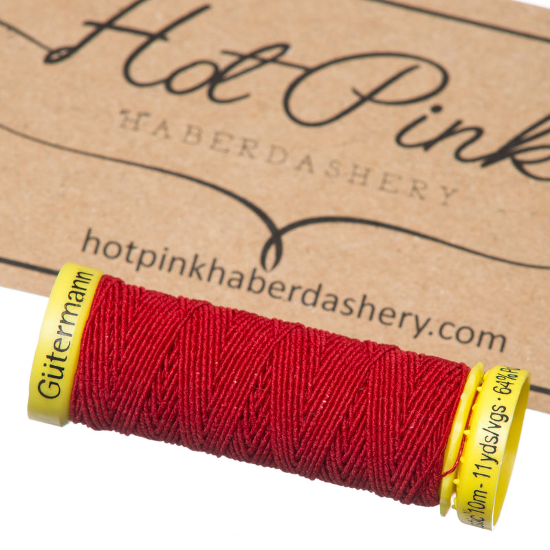 Gutermann Shirring Elastic Thread 10m Reel red 2063