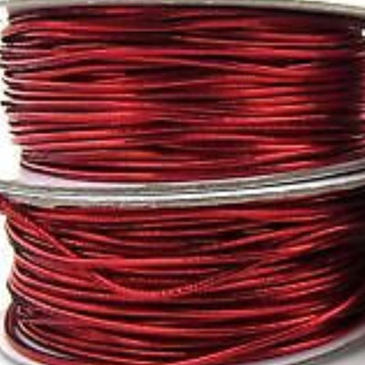 1.2mm Christmas Round Metallic Elastic by Berisfords in red