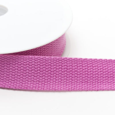 Cotton weave bag webbing 25mm in lilac