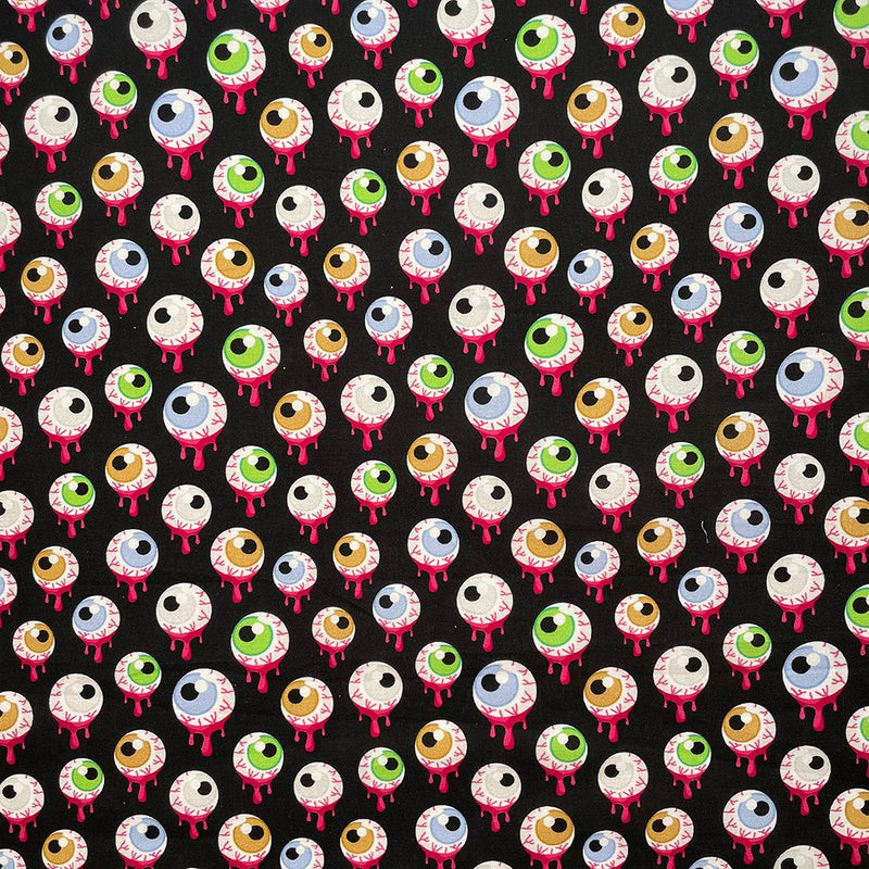 Scary Eyes - 100% Cotton Fabric by Chatham Glyn - 140cm Wide