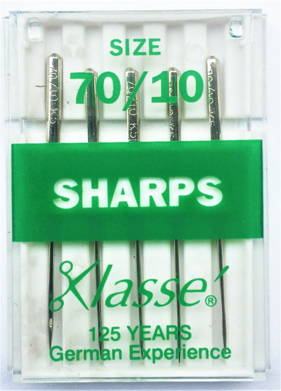 KLASSE Sewing Machine Needles in Sharps 70/10