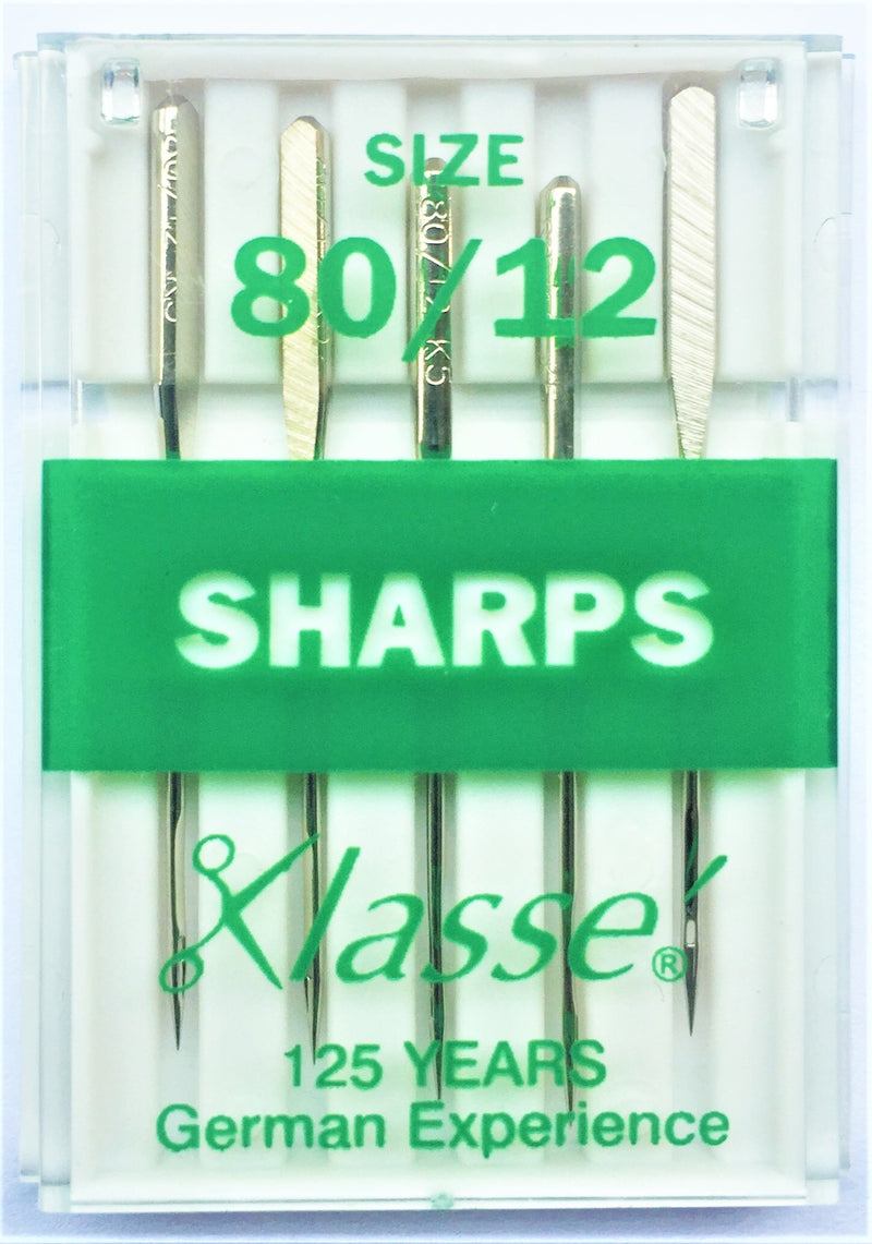 KLASSE Sewing Machine Needles in Sharps 80/12