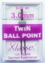 KLASSE Sewing Machine Needles in Twin Ball Point