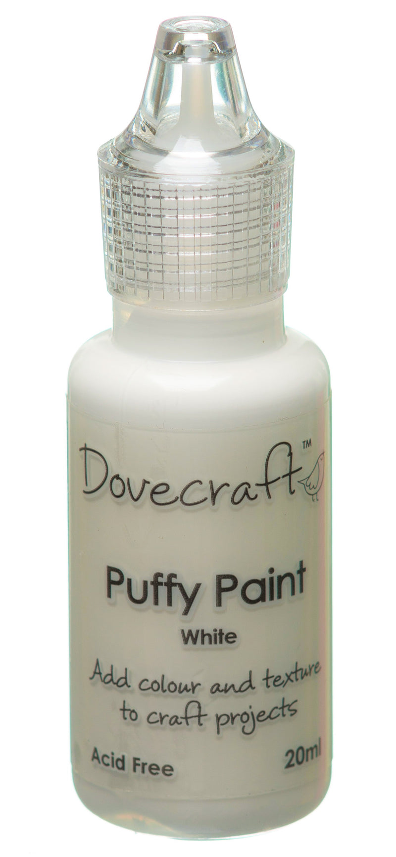 White Dovecraft puffy paint - 3D paint for use on card, paper and fabric 