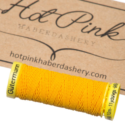 Gutermann Shirring Elastic Thread 10m Reel yellow 4009