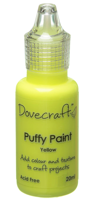 Yellow Dovecraft puffy paint - 3D paint for use on card, paper and fabric 