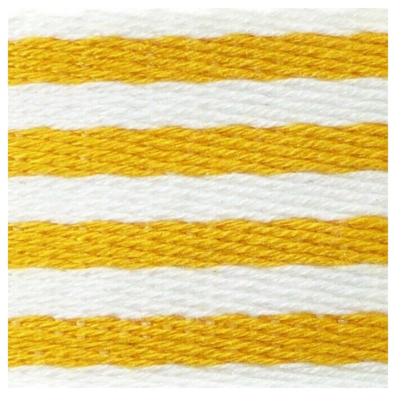38mm Striped Webbing in yellow and white